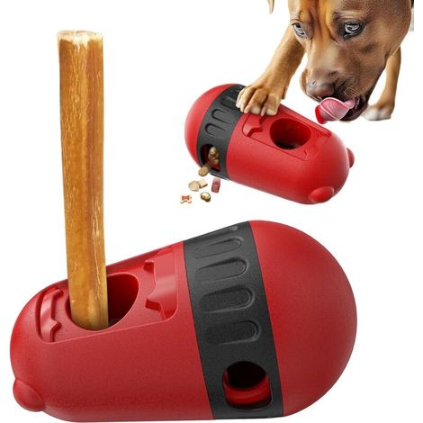 Jouet pour Chien 2 en 1 – Distributeur de Friandises Réglable et Jouet Interactif pour Chiot, Stimulation Mentale et Alimentation Lente, Sécurité Anti-Étouffement (1/5)