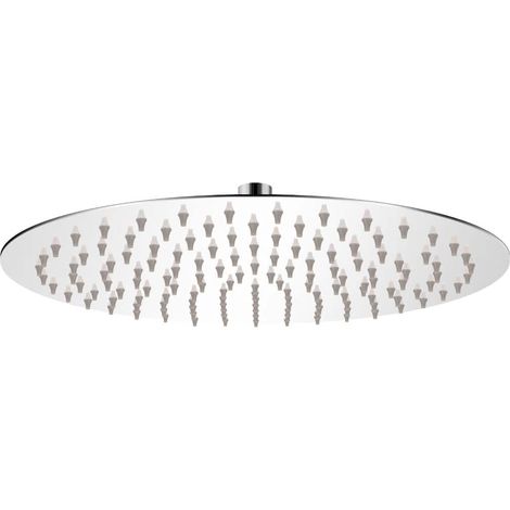 vidaXL Cabezal de ducha redondo efecto lluvia acero inoxidable 30 cm (1/5)