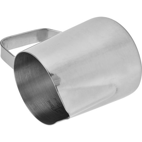 Tasse à café en acier inoxydable 304 avec graduation intérieure et bec verseur pointu pour mousser le lait, idéale pour la cuisine domestique (350 ml). (1/5)
