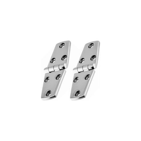 Charnière marine en acier inoxydable 316 – Dimensions 102 × 38 mm – Rotation 180° – Pour yachts et applications industrielles