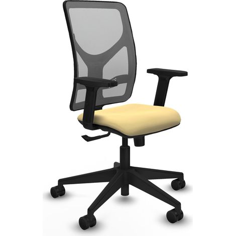 Silla ergonómica piqueras y crespo gris malla y cuero (1/2)