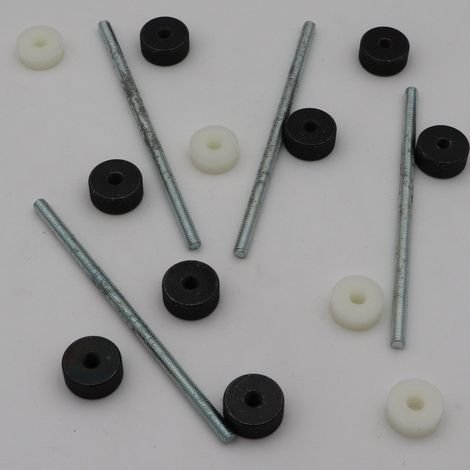 KIT Filet M6X130 Acier zingué Avec Ecrou-1 pièce