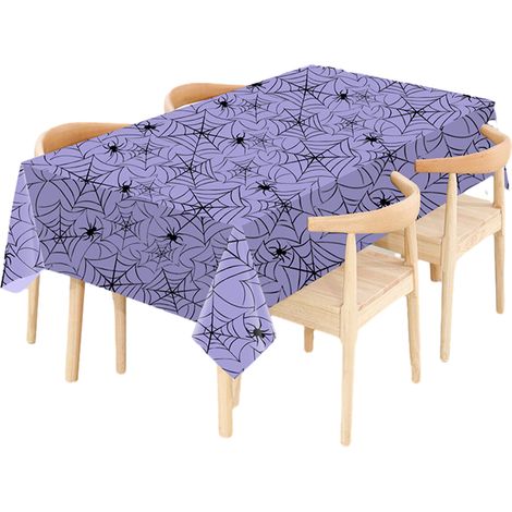 Nappe Halloween - Toile D Araignee - Rectangulaire 274 x 137 Cm - Imprimee Citrouille - Protection Table - 1 Piece (1/5)
