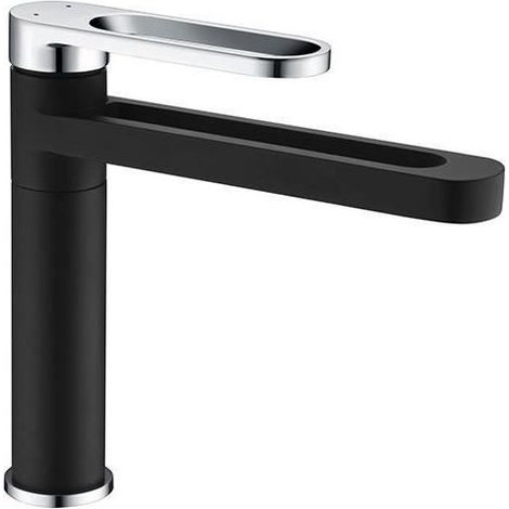Miscelatore lavabo - EDOUARD ROUSSEAU - ONEGAI - Nero / Cromo