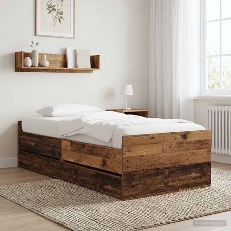 vidaXL Struttura del letto Legno antico Legno ingegnerizzato (1/5)