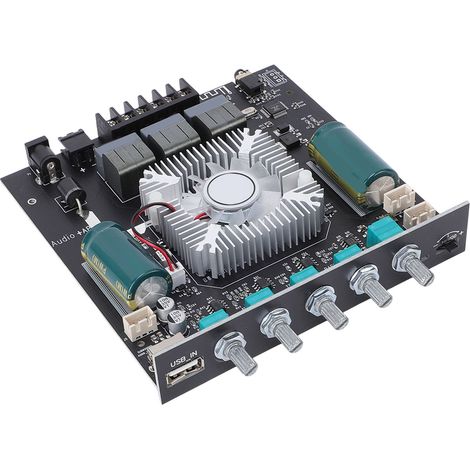 Module amplificateur Bluetooth 2.1 canaux avec contrôle des aigus et des graves, 160 W x 2, 220 W pour caisson de basses. (1/5)