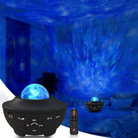 Filiyano – lampe projecteur d – Projecteur d'étoiles, veilleuse étoiles et vagues océaniques avec haut-parleur Bluetooth, lampe projecteur d'étoiles