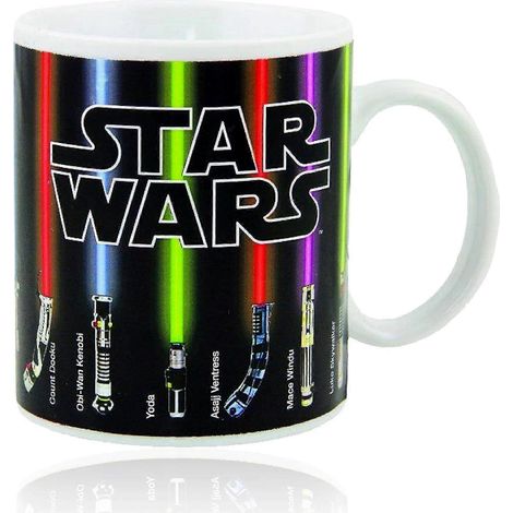 Mug thermosensible Star Wars à effet sabre laser, tasse à café en céramique de 35 cl, cadeau idéal pour les fans, Noël (1/5)