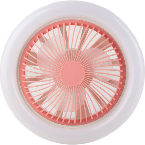 Ventilatore da soffitto piccolo E27 30W, luce LED silenziosa e regolabile per cameretta dei bambini, 85-265 V.