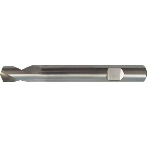 Foret à pointer CN, à queue cylindrique, angle de pointe 120°, en acier à coupe rapide à 5 % de cobalt, DIN 1835-B, surface sans revêtement, Ø h8 : 8 mm (1/4)
