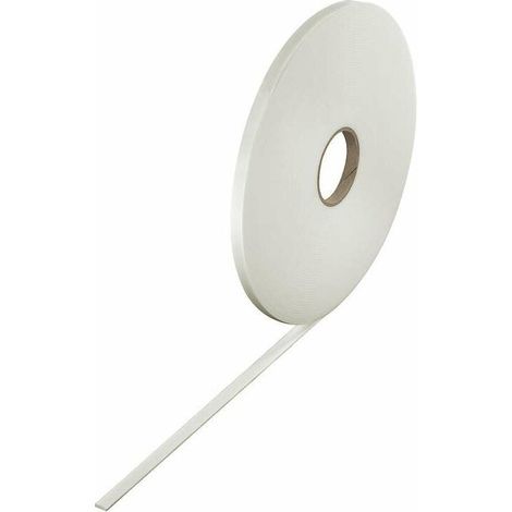 Bande d'étanchéité adhésive autocollante en polypropylène de haute qualité pour fenêtres portes garage Garniture Vitrage Construction Polyvalent Isolant Seuil, blanc 12mm x 3mm x 20m (1/3)