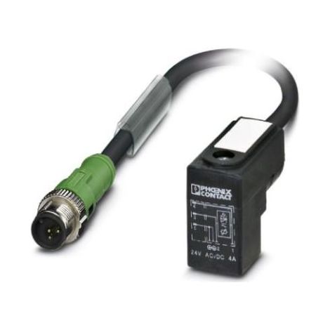 Câble d'actionneur Phoenix Contact, M12 Mâle vers DIN 43650 forme C Mâle, 300mm ( Prix pour 1 )
