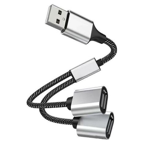 Câble répartiteur USB, connecteur d'extension USB/Type C 1 mâle vers 2/3 femelles - USB vers 2 USB (1/5)