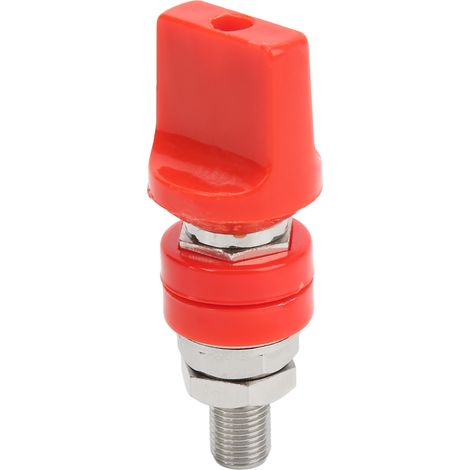 Connecteur de borne fileté M10, courant élevé de 100 A compatible avec fiche banane de 4 mm, rouge. (1/5)