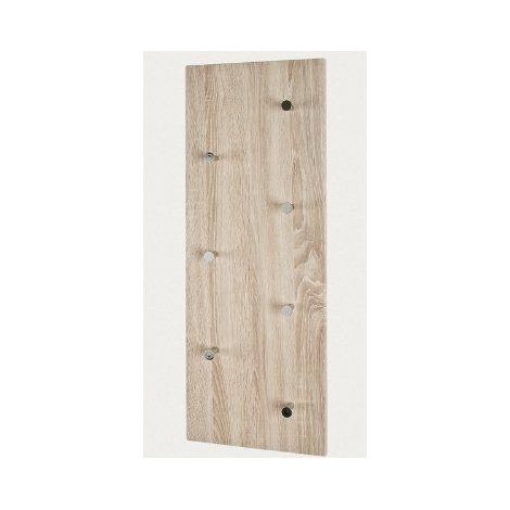 Portemanteau mural 80x30 cm décor chêne clair - RAJMI (1/2)