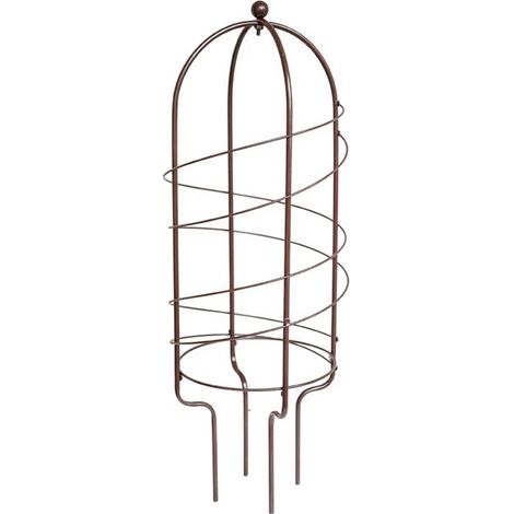 Outdoor Pot Plant Support - Mild Steel - L75 x W26 x H26 cm - Bronze
