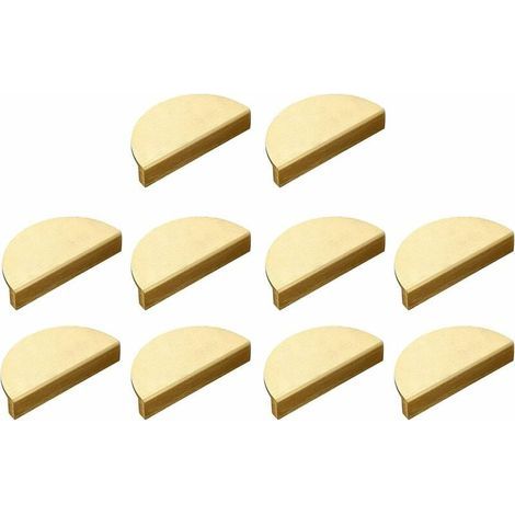 Lot de 10 poignées de tiroir en laiton brossé doré 10 cm – Forme demi-lune – Installation facile – Vis incluses pour montage rapide (1/5)