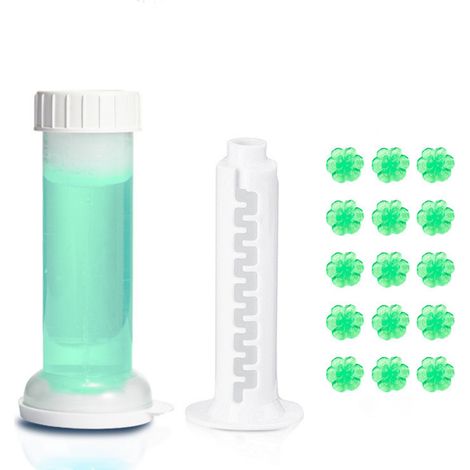Gel WC 60 g, parfum longue durée, accessoire de toilette pour salle de bain, senteur gardénia vert (1/2)