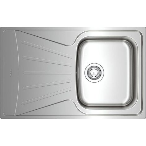 Wendbares TEKA StarBright 45 E-XN Küchenspülbecken, 1 Becken, matte Edelstahl-Abtropffläche, 45 cm (1/5)
