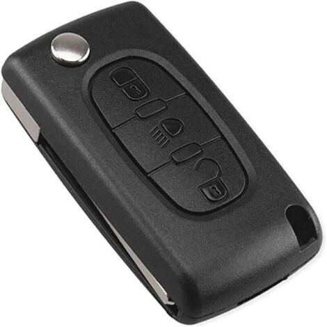 Coque clé 3 boutons CE0523 pour Peugeot 207 307 308 407 408 3008 5008 – Clé à rabat pliable – Remplacement boîtier usé (1/5)
