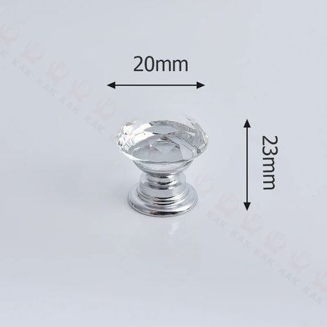 Ensemble de 10 boutons et poignées de meuble en cristal diamant, quincaillerie pour coiffeuse