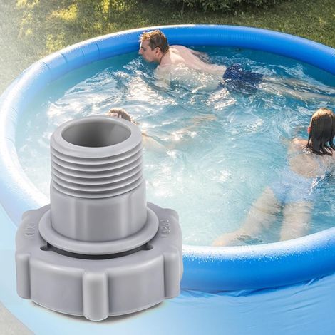 Connecteur Raccord Vidange, Piscine Adaptateur Vidange pour Coleman, Bestway Piscine Accessoires Tuyau Piscines avec Collier Serrage pour Interface 3,8 cm(1,5 pouce) Drainage Fond Piscines (1/5)