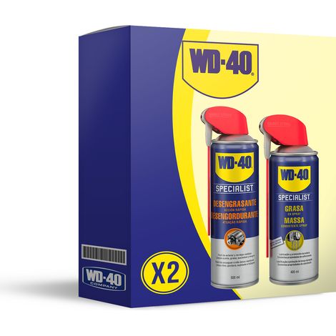 WD-40 Specialist Lote Limpieza & Lubricado - Specialist Desengrasante 500ml + Specialist Grasa en Spray 400ml - Pack 2 unidades