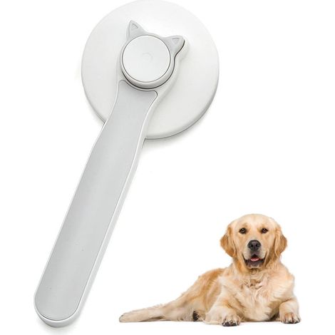 Brosse pour chat anti-mue, peigne démêlant et de massage autonettoyant pour chats - Brosse de toilettage pour chats à poils longs (1/5)