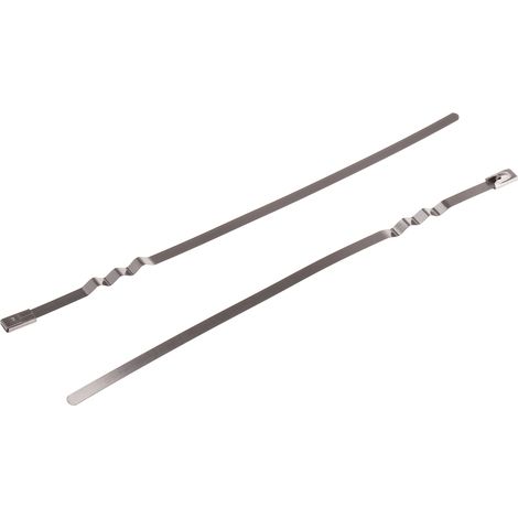 Serre-câble RS PRO Métallique en Acier Inoxydable 316, 150mm x 4,6 mm ( Prix pour Sachet de 100 )
