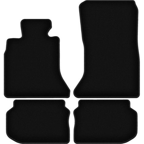 Alfombrillas de terciopelo negro BASIC para BMW 5 F10 sedán (2010-2013) (1/5)