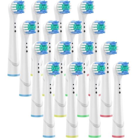 Brossette de Rechange Pour Oral-B Têtes de Brosse à Dents Electrique Precision Clean - Pack de 16 (1/5)