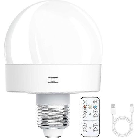 Ampoules rechargeables à piles, 300 lm, culot E26, à visser, pour lampes avec télécommande et variateur (1/5)
