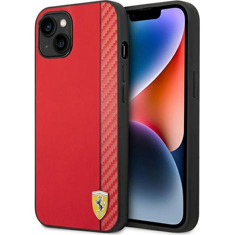 Custodia rigida Ferrari FEHCP14MAXRE per iPhone 14 Plus / 15 Plus 6.7" rosso/rosso Carbonio (1/5)