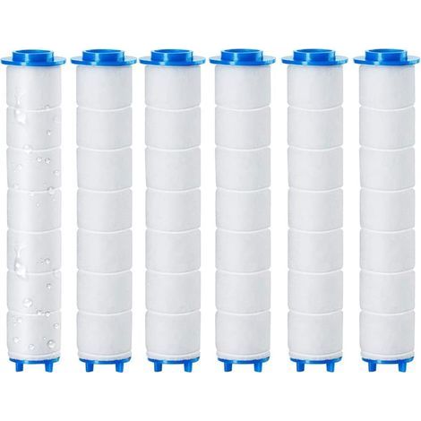 6-Piece Shower Head Filter Replacement, Shower Head Filter for Removable Shower Head, Reverse Osmosis, Chlorine and Fluoride and Particle Filtration