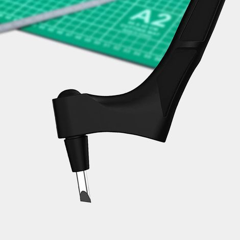 Outils de découpe pour loisirs créatifs : couteaux de précision en acier inoxydable avec outil de découpe rotatif à 360° pour les arts, le scrapbooking, les pochoirs (noir) (1/5)