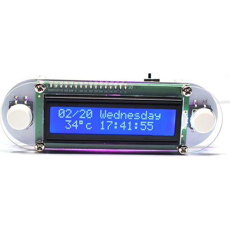 Kit Montage Horloge Numérique Vibreur Effet Bougie LCD1602 LED, Ensemble Électronique DIY à Assembler (1/4)