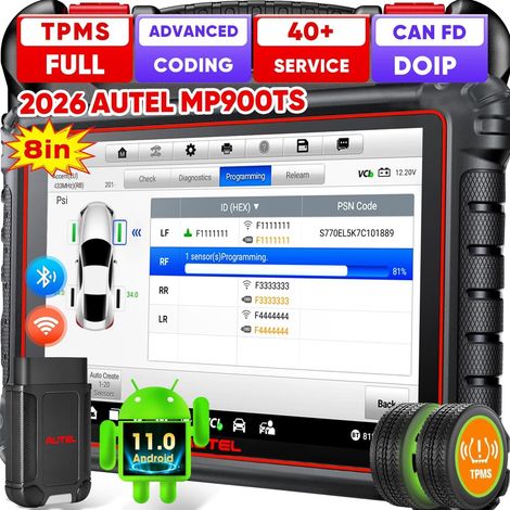 MaxiPRO MP900-TS Car Diagnostic Tool, 2026 on MaxiSYS MS906TS MP900-BT MK900-TS, Car TPMS Tool like MS906 Pro-TS, ECU Coding, Bidirectional, 40+ Services, All Systems, CAN FD&DO IP (1/5)