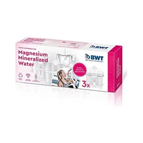 BWT filtro agua con MAGNESIO – Pack 6 Filtro jarra BWT compatible con jarra filtradora de agua Purificador eficaz Filtra cal, cloro y metales Desde dureza de 15 °dH