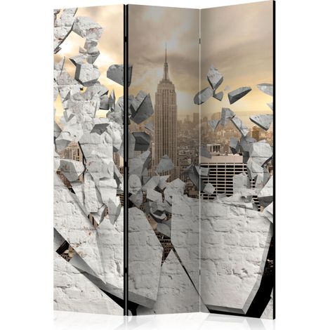Paravent 3 Volets "City Behind the Wall" 135x172cm (1/2)