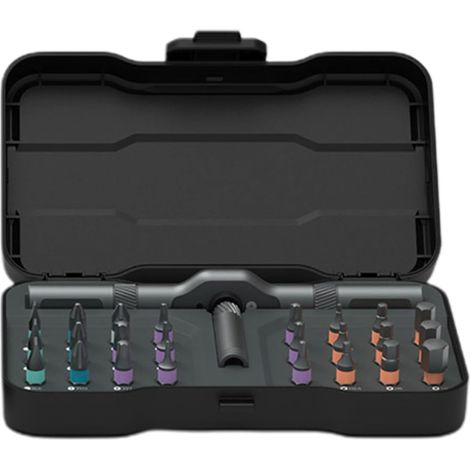 Jeu De Tournevis À Cliquet Kit de Clé Multifonctionnelle,Ensemble à Précision 24-en-1 pour l'automobile, la construction, l'électronique, l'industrie, le meuble et - (1/5)