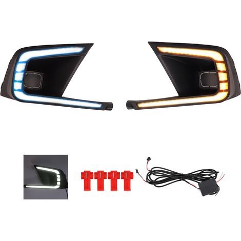 Paar linke und rechte LED-Tagfahrlichter, Nebelscheinwerfer und 12V-Blinker, Ersatz für Honda Civic 2022 (1/3)