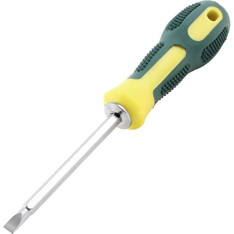 Gelbgrüner Kunststoffgriff 5,8 mm mit Schlitz, Schlitz-Kreuzschlitzschraubendreher-Werkzeug