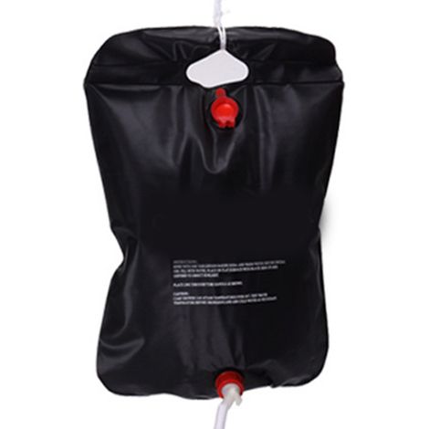 Sac de douche solaire 20 L, sac de douche de camping pliable, portable en PVC, léger, étanche, interrupteur réglable, facile à remplir (1/5)