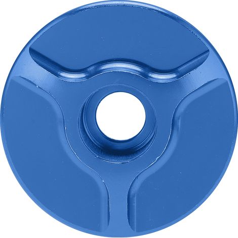 Guidon de vélo jeu de couvre-écrou en aluminium sans filetage pour VTT, route, bleu (1/5)