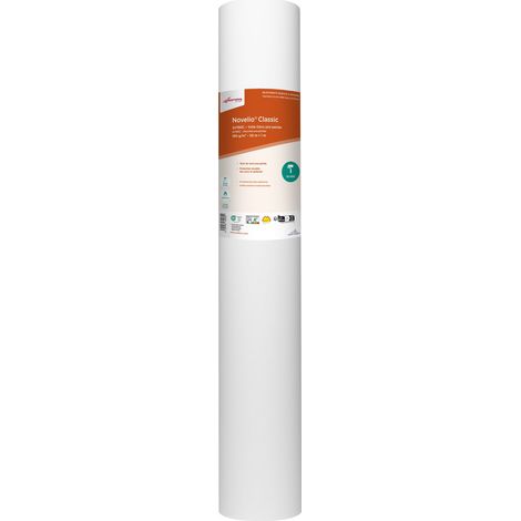Adfors – Voile de verre lisse prépeint 190g/m² – Rouleau 50m x 1m – Résistance aux chocs – Perméable à la vapeur d'eau