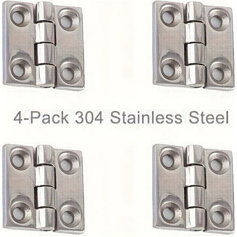 Lot de 4 Charnières en Acier Inoxydable 304 – Épaisseur 5 mm, Trous Fraisés pour Montage Encastré, Antirouille et Anti-Affaissement, pour Portes et Meubles – Style Classique (1/3)