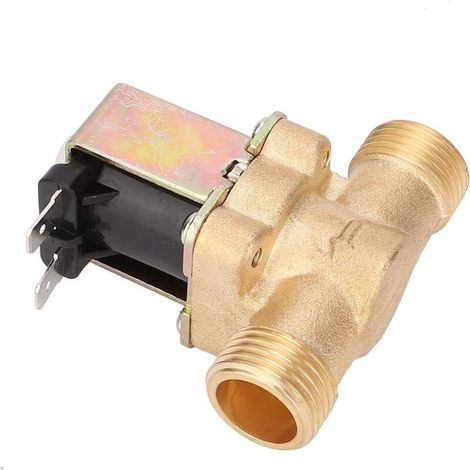 Magnetventil – DC12V G1/2" Normalerweise offen, Messing, elektrischer Wassereinlass-Magnetventilschalter