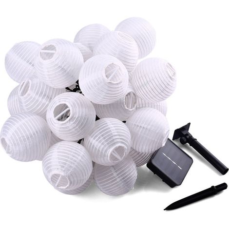 Guirlande lumineuse solaire lanterne 6,5 m 30 LED étanche décoration intérieure extérieure pour jardin maison terrasse Noël cour (1/5)