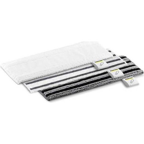KARCHER - Kit de 3 serpillieres (souple, abrasive et tres abrasive) pour buse sol - Compatible gamme nettoyeurs vapeur Easy Fix