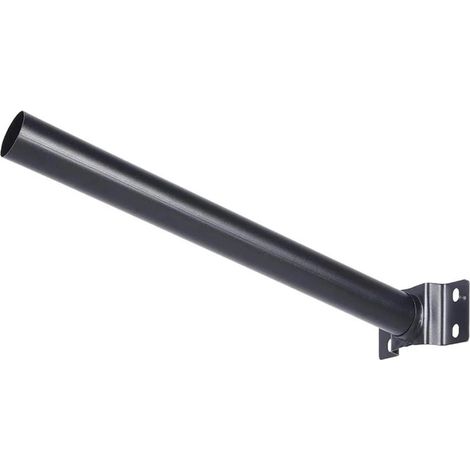 Staffa Supporto Per Faro Led E Lampione Stradale Palo Da Parete In Metallo Nero